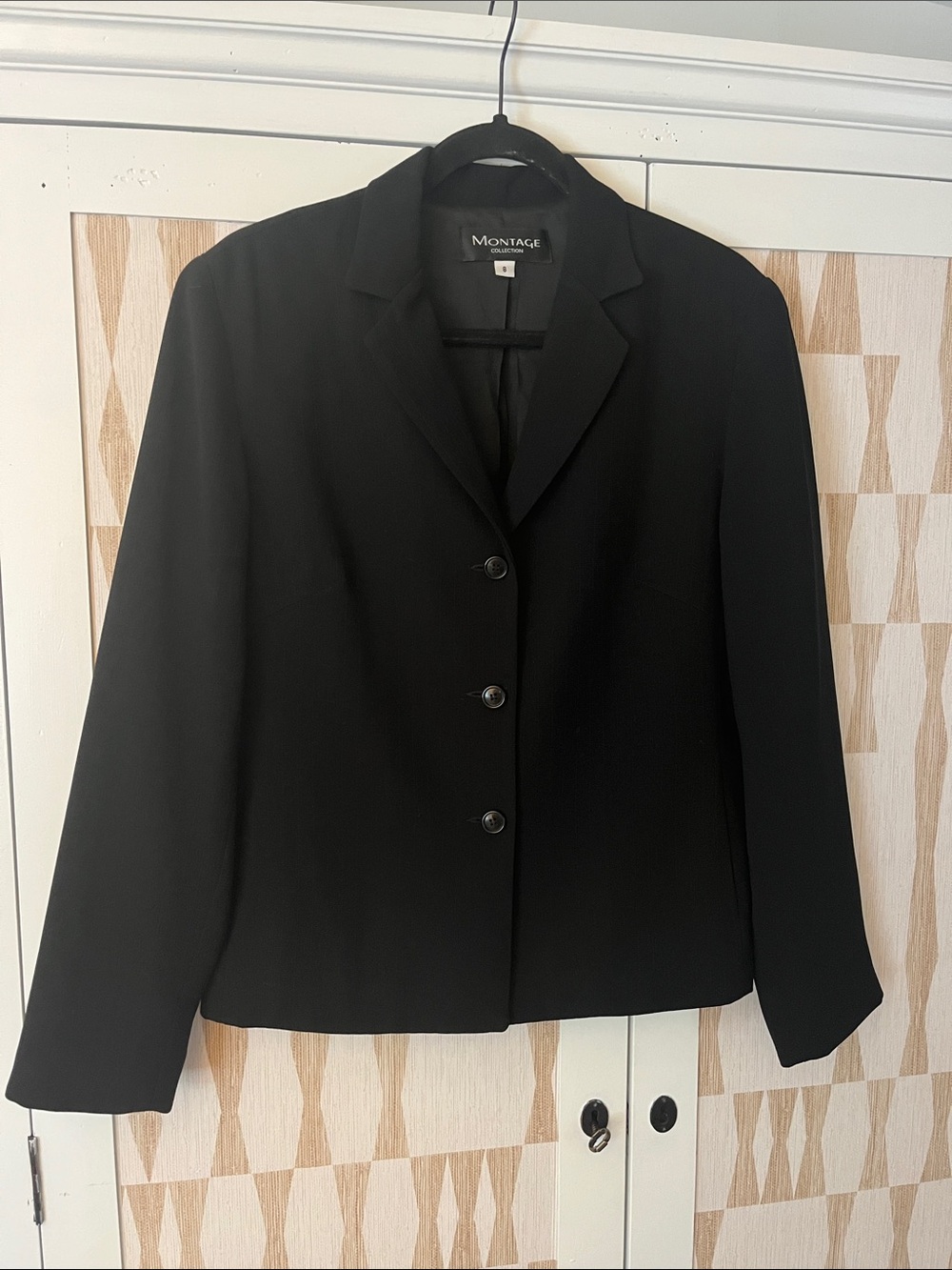 Women's Black Single-Breasted Blazer Jacket